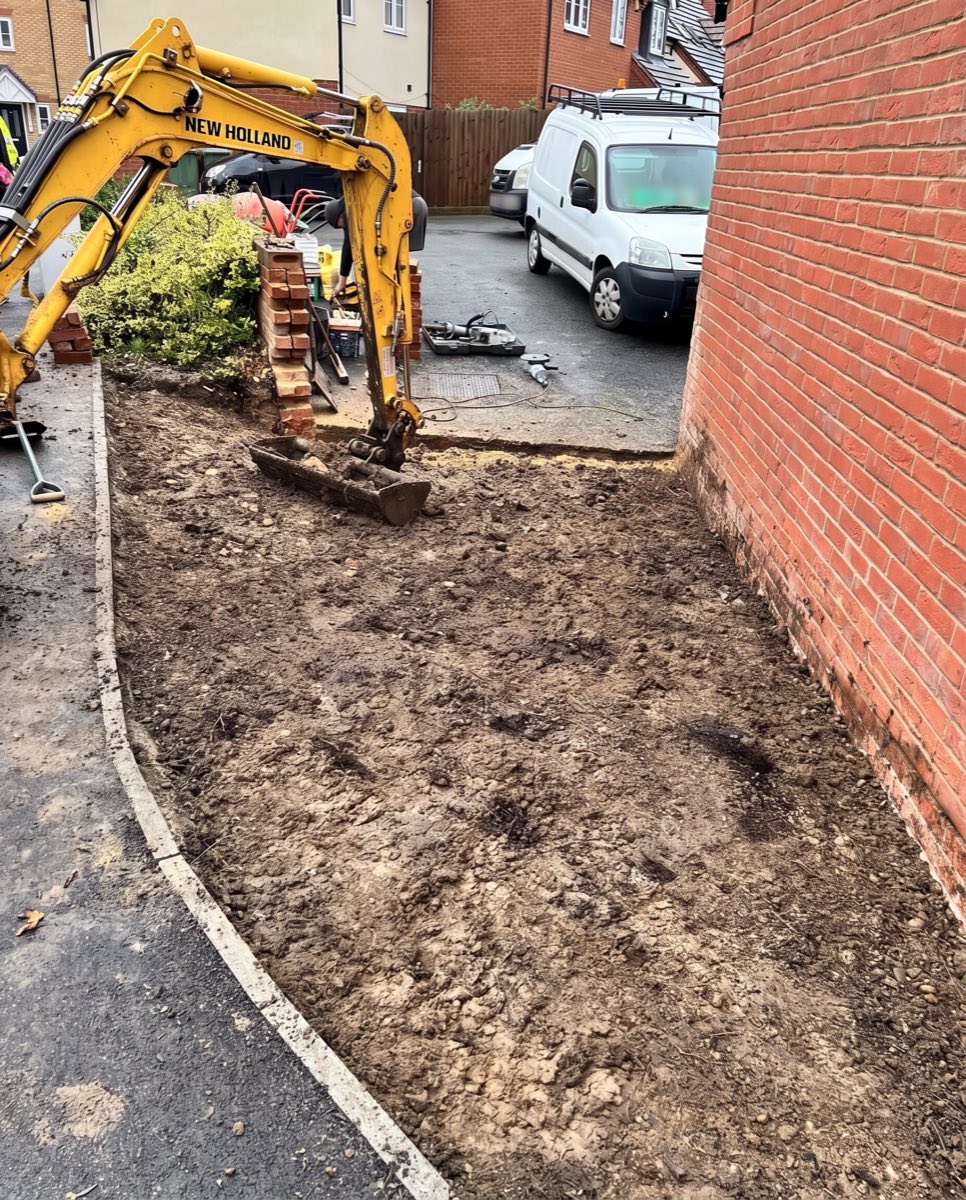 Groundwork: dug out and prepared